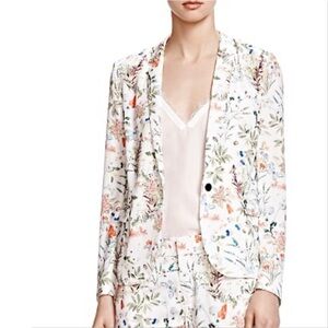 The Kooples as seen on Beyonce Floral Botanical Print Crepe Blazer
